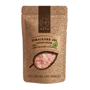 NATU Sůl himalájská růžová hrubá 200 g